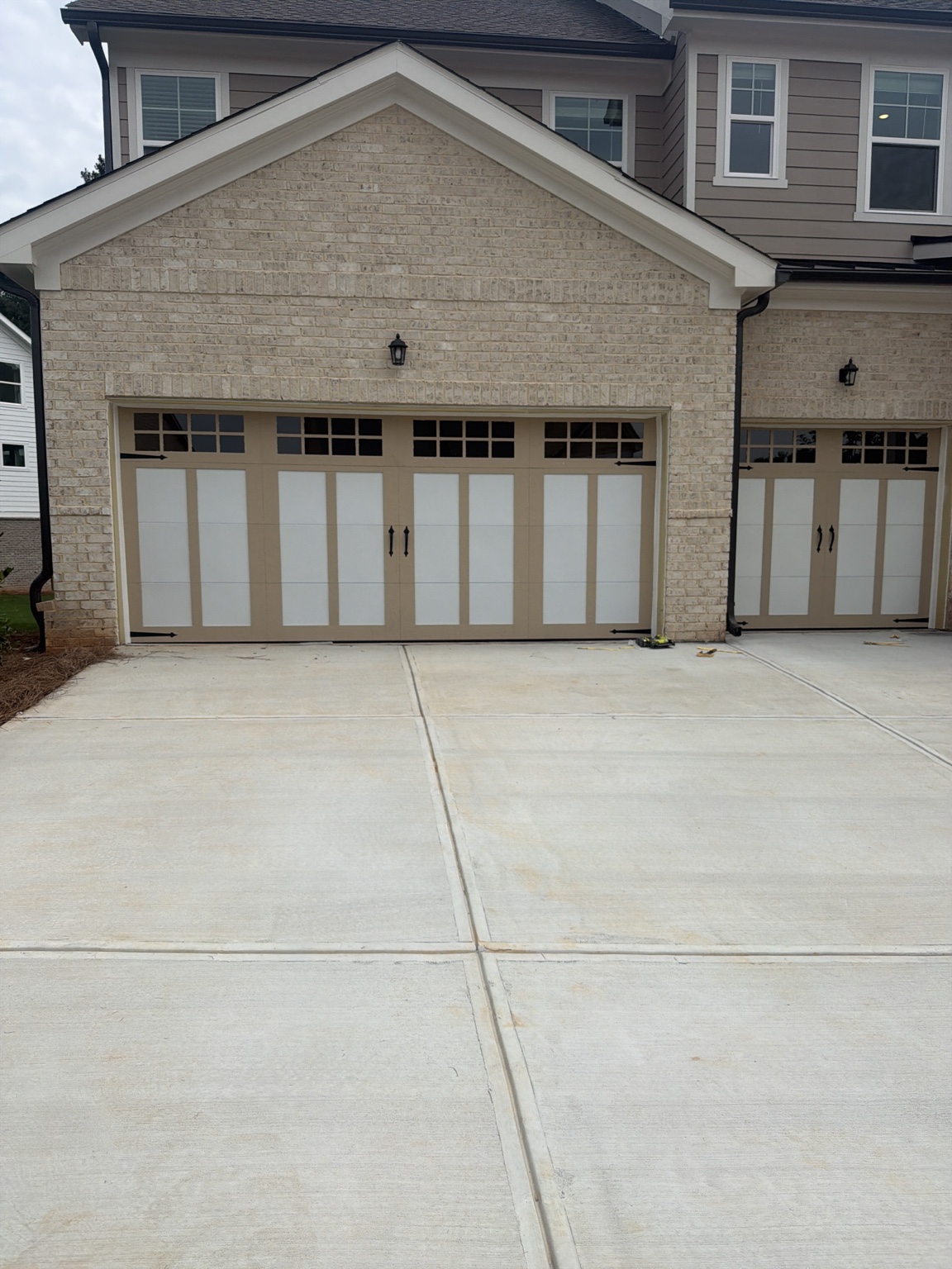Carriage-style garage door installation