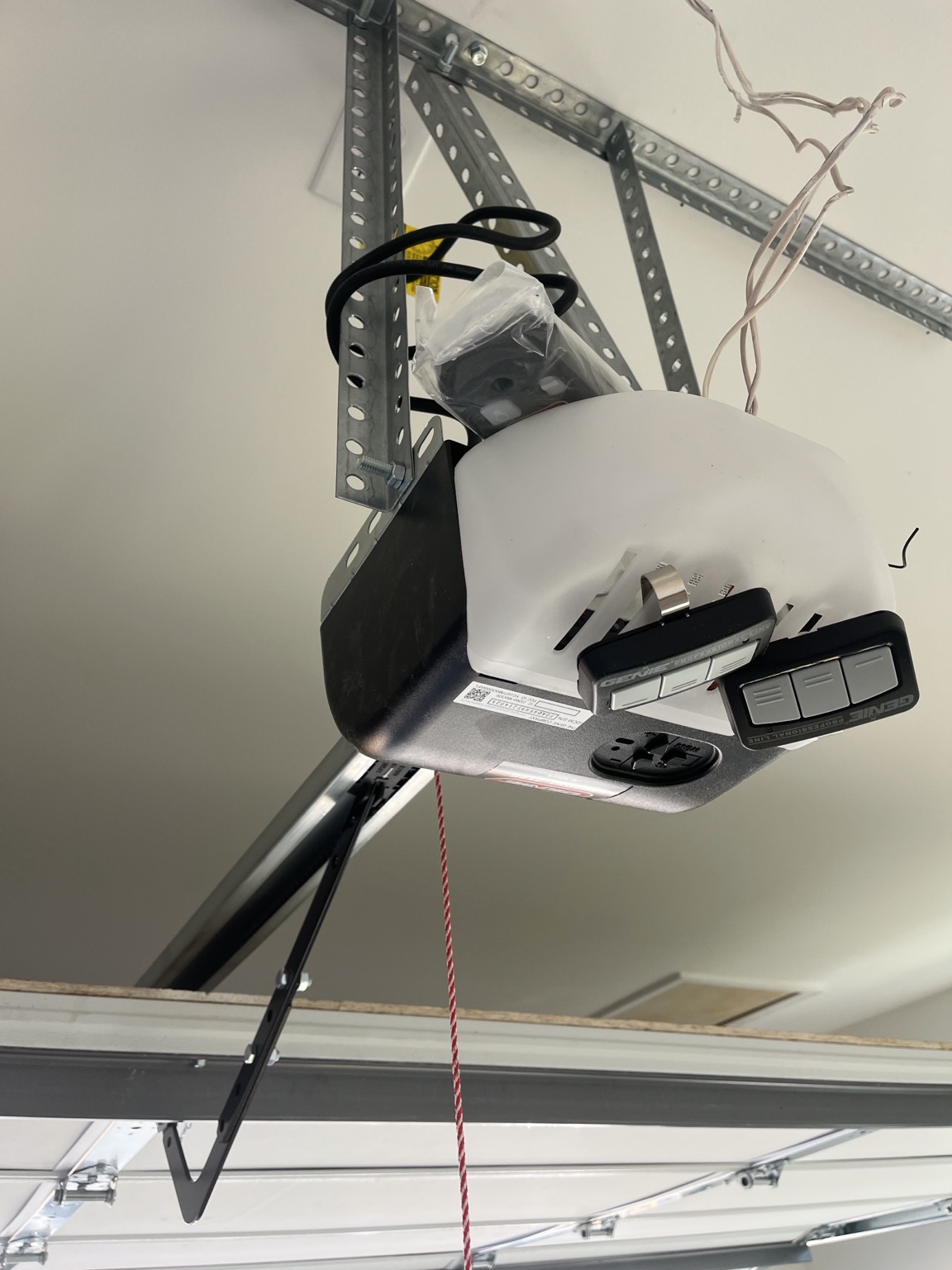 Installed Genie garage door opener