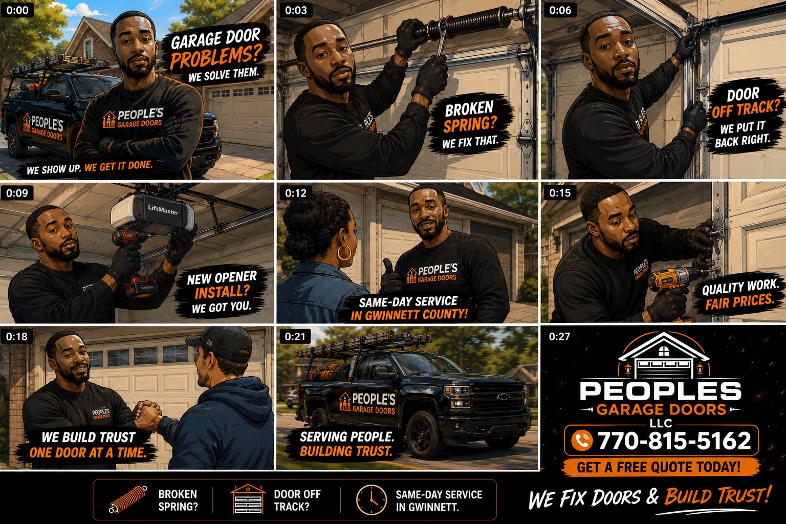 Garage door service storyboard